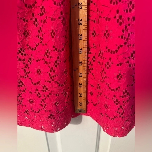 ANTHROPOLOGIE Deletta Med Fuscia Lace Embroidery Lined Sleeveless Eyelet Dress - Picture 10 of 14